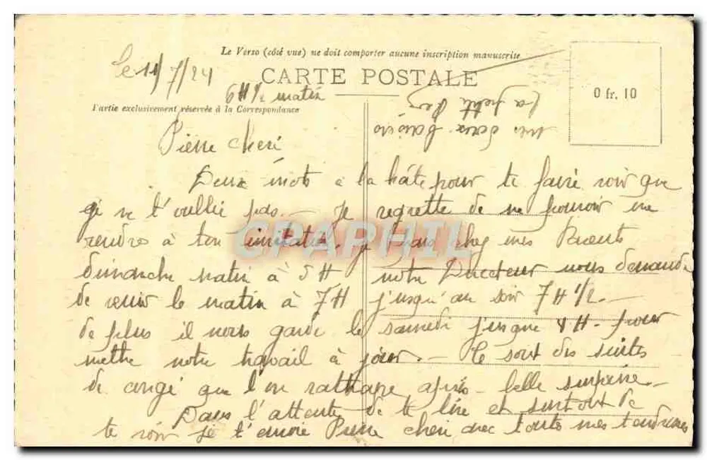 Troyes - A Fonte Argence — Ch. Granididier, fot. editora, Troyes - Verso