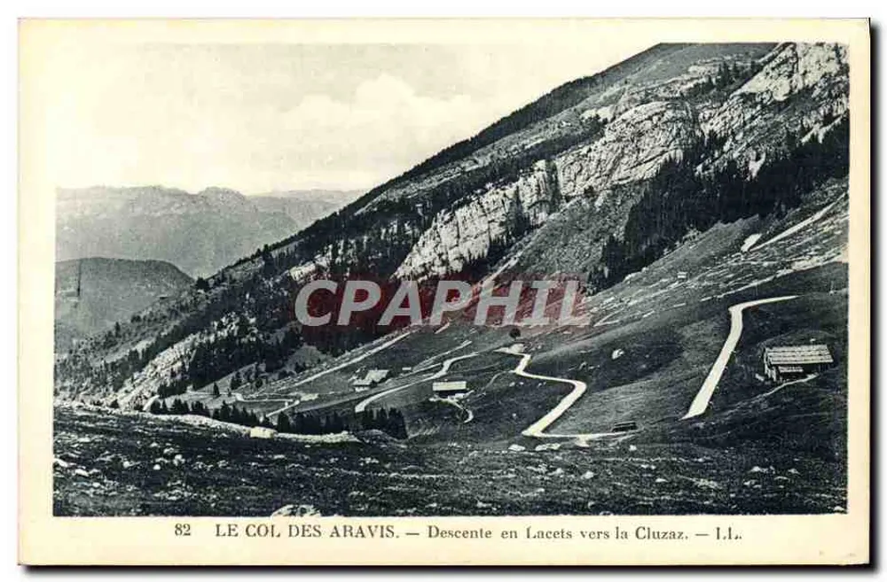 Le Col des Aravis — Abfahrt in Kurven Richtung Cluzaz — I.I. - Vorderseite