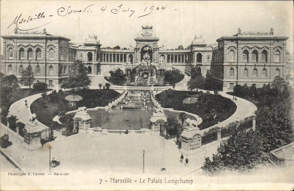 Marselha - O Palácio Longchamp — Fototipo E. Lacour — n°7 - Frente