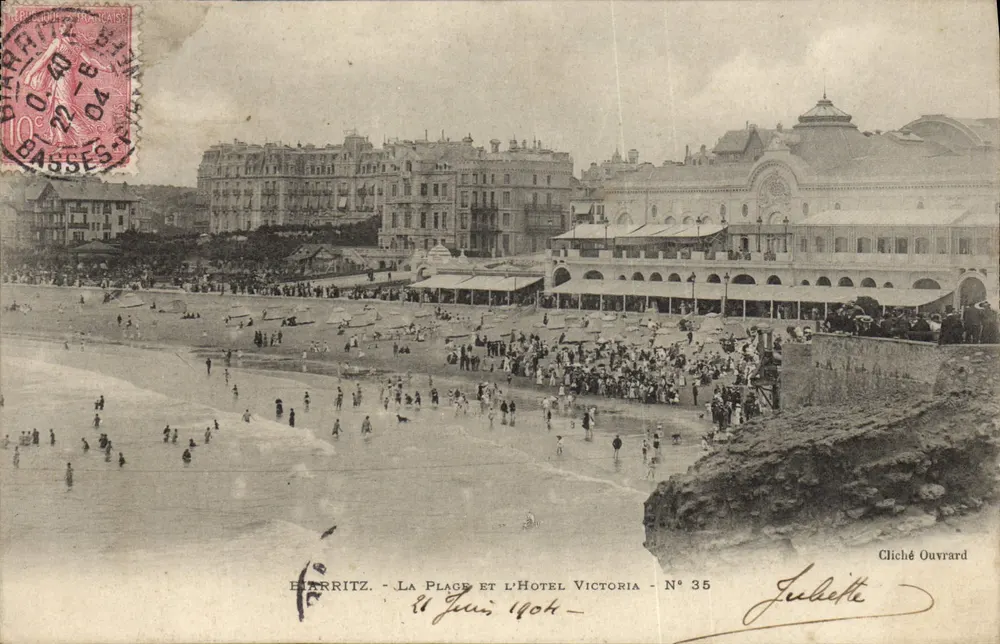 Harritz - Die Place und das Hotel Victoria - Cliché Ouvrard - N° 35 - Vorderseite