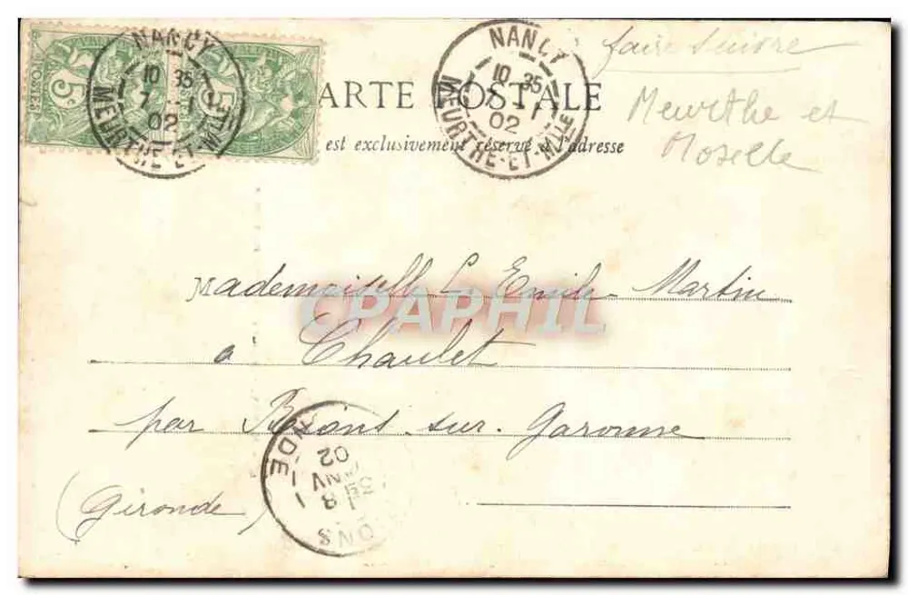 Nancy - Rue de la Constitution & Catedral — Maison des Magasins Réunis, n°16 - Verso