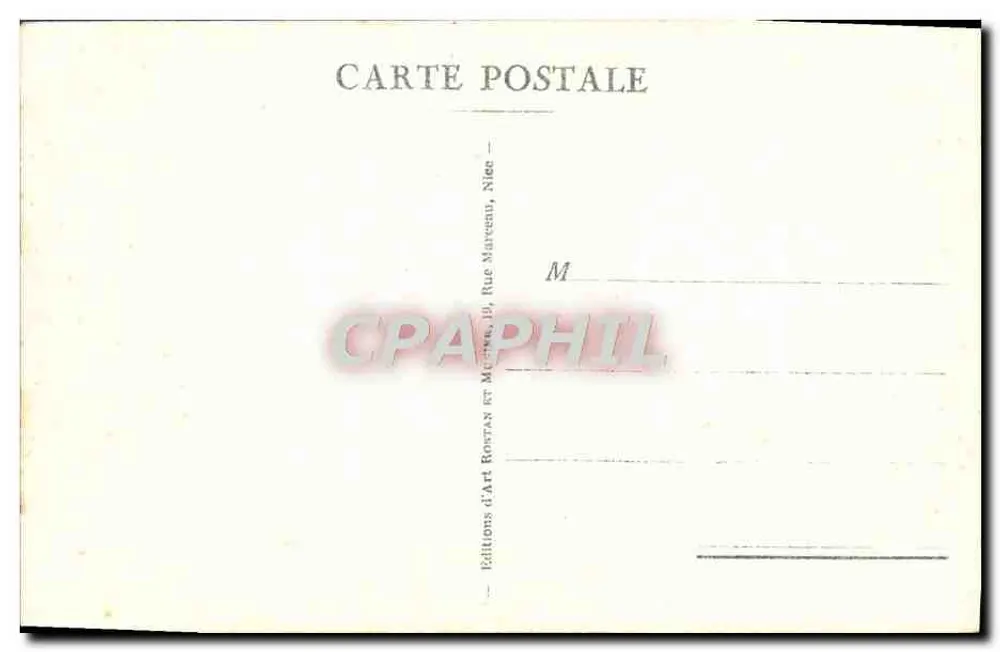 La Turbie — Blick auf das Fürstentum Monaco — Éditions d'Art Rostas et Marcel, Nice - Rückseite
