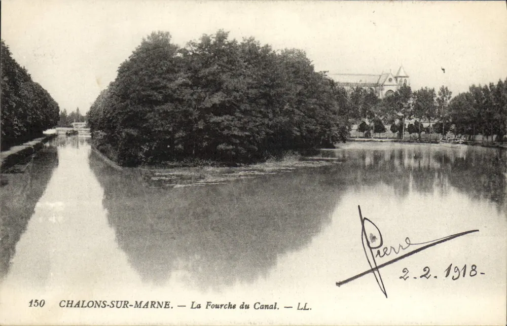 Chalons-sur-Marne — A bifurcação do Canal — LL. — n°150 - Frente