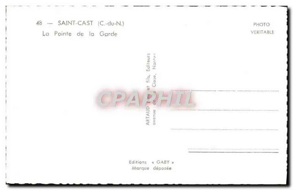 Saint-Cast (C.-du-N.) — A Ponta da Garde — Edições Gaby - Verso