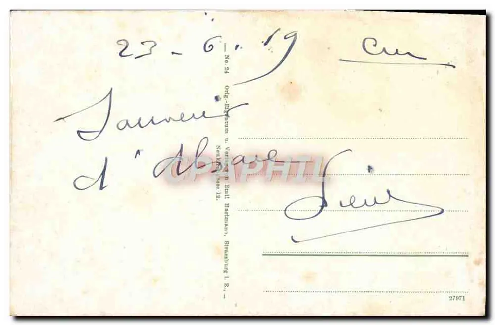Die Vosgien aus der Vogelschau gesehen. St. Odilienberg und Umgebung — Verlag: Senkner & Co., Birsburg L. E. - Rückseite