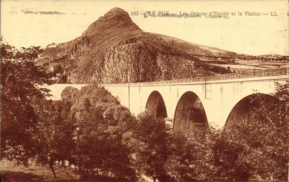 Le Puy — Les Orgues d’Espaly und der Viadukt — LL - Vorderseite