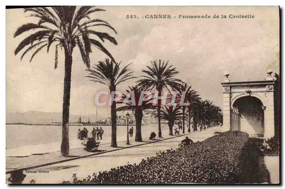 CANNES - A Promenade da Croisette — editor Salouan Grinato, n° 552 - Frente