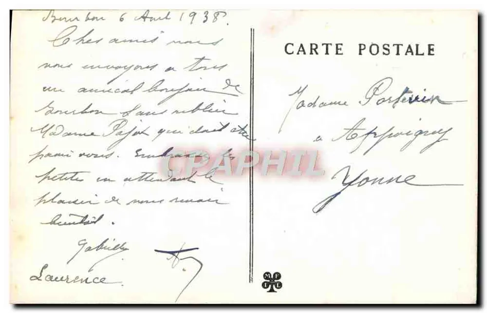 Bourbon-l'Archambault — Innenansicht des Schlosses - Der Saal — unbekannter Verleger, Nr. 21 - Rückseite