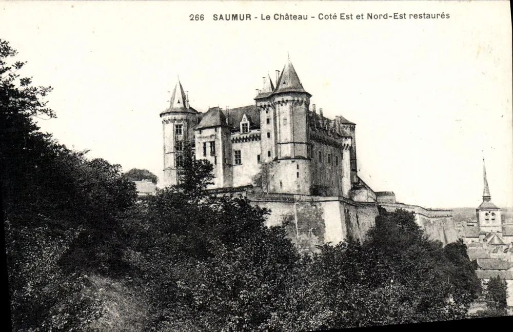 Saumur - Das Schloss - Ost- und Nordostseite restauriert - Vorderseite