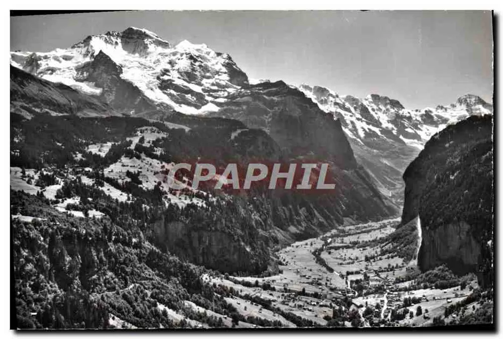 Lauterbrunnen — Jungfrau, Grasshorn, Breithorn — Photo-E. Gyger, Andermatt - Vorderseite