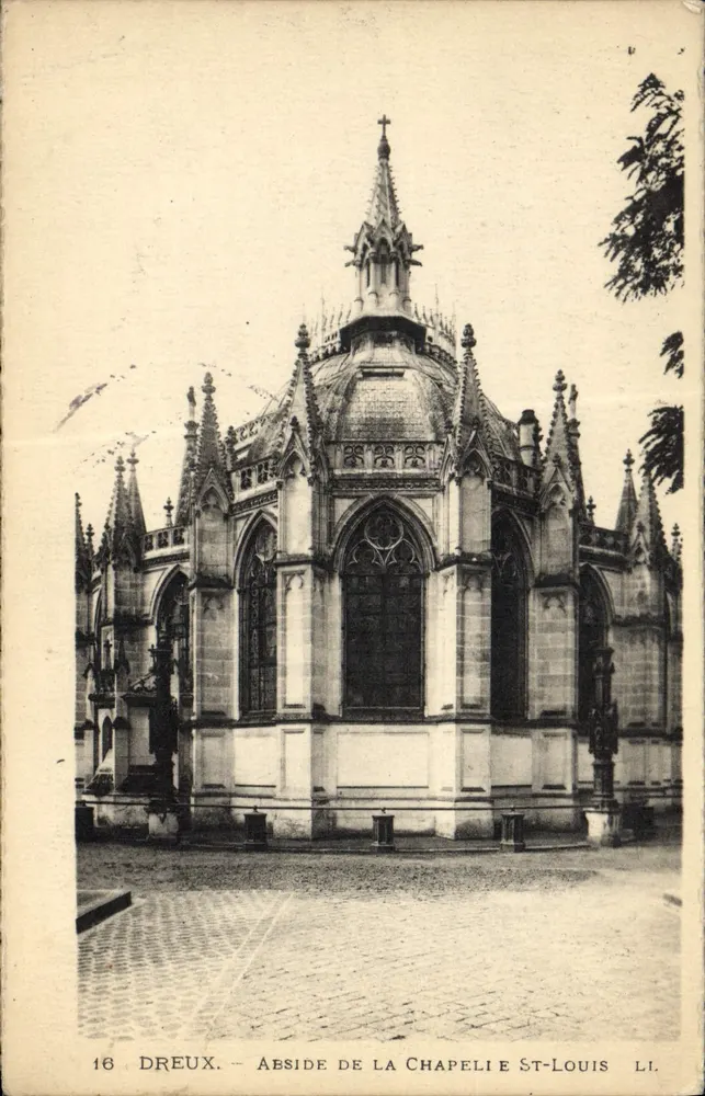 Dreux — Abside da capela São Luís — editor LI, n° 18 - Frente