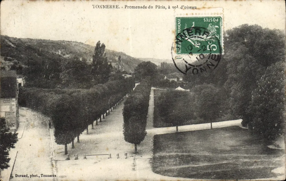 Tonnerre — Promenade du Pâtis, à vol d'oiseau — Durand, Fotografie Tonnerre - Vorderseite