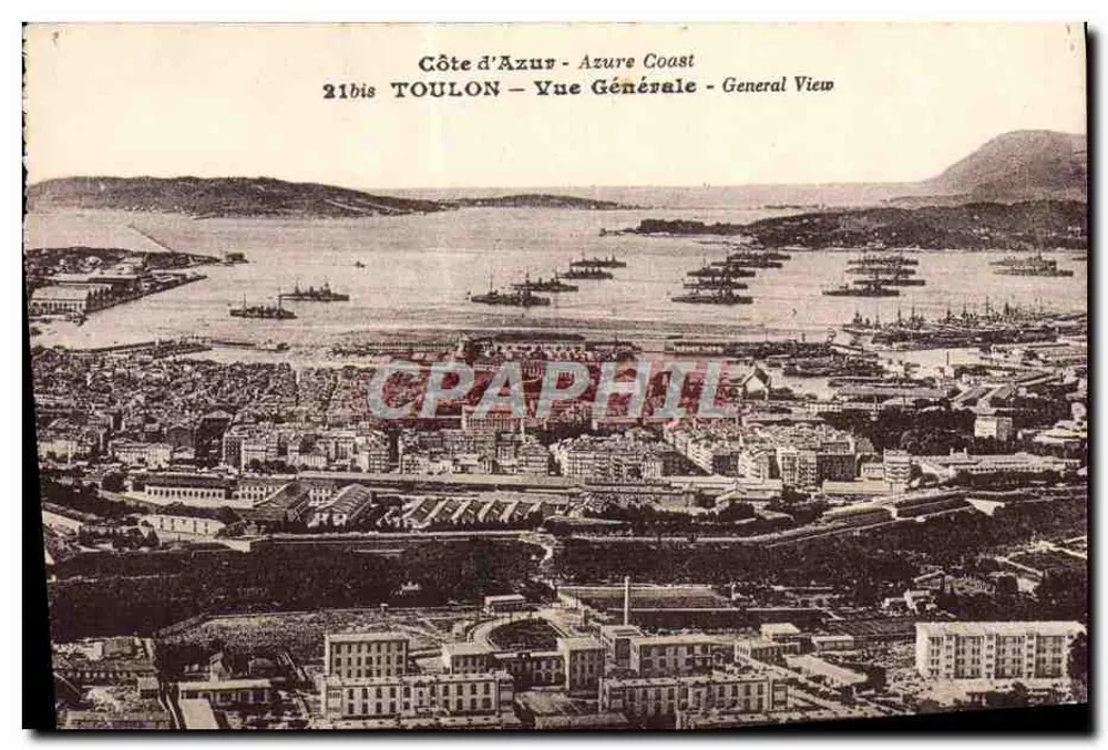 Toulon — Algemene Uitzicht — uitgever J. Illuscard, n° 21bis - Voorkant