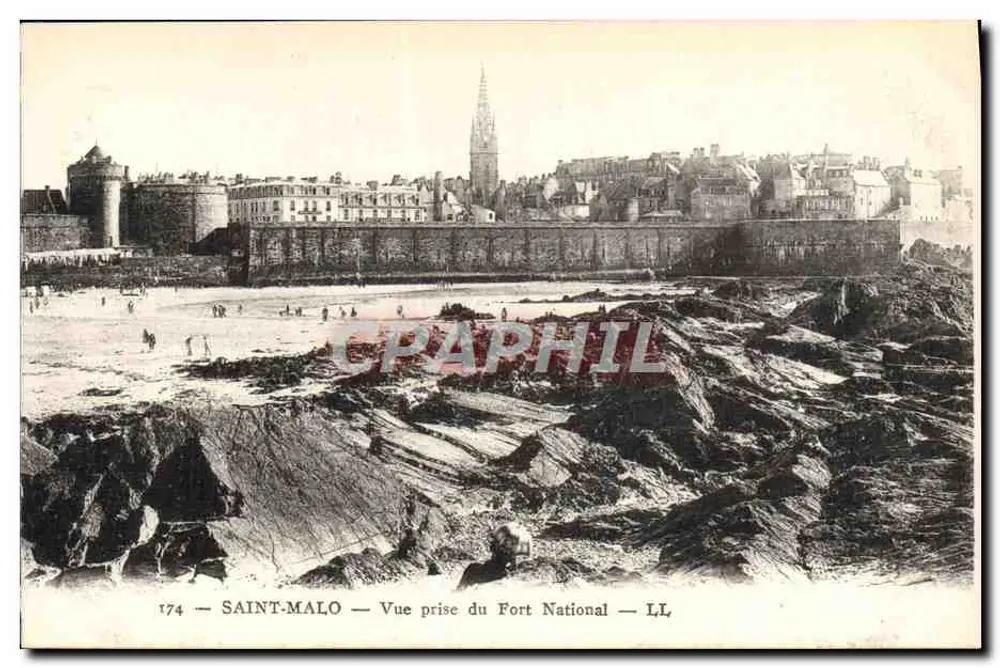 Saint-Malo — Ansicht vom Nationalen Fort — LL, n° 174 - Vorderseite