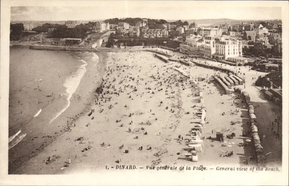 Dinard — Vista geral da Praia — G. Artaud, editor - Frente
