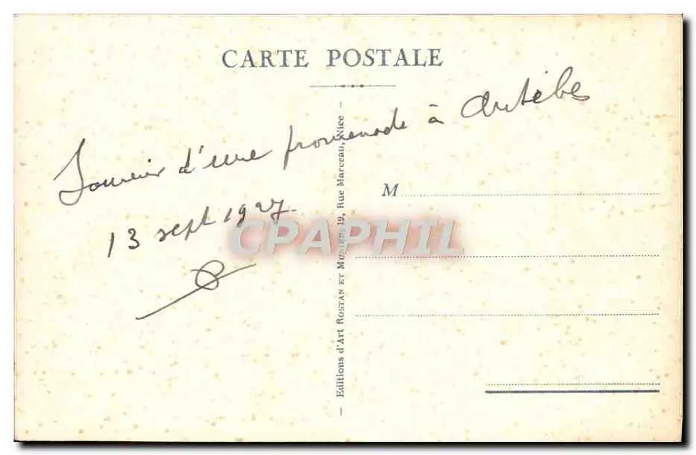 Antibes — Ein Stück der alten Mauern — RM - Rückseite