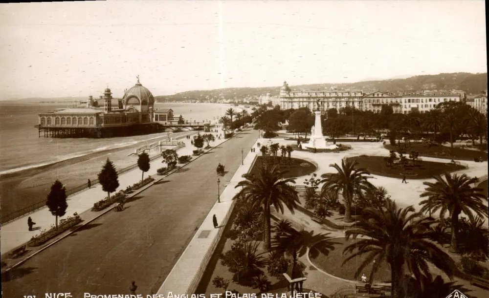 Nice - Promenade des Anglais und Palais de la Jetée — Verleger 'Real-Photo' C. Auff Straßburg, Nr. 181 - Vorderseite