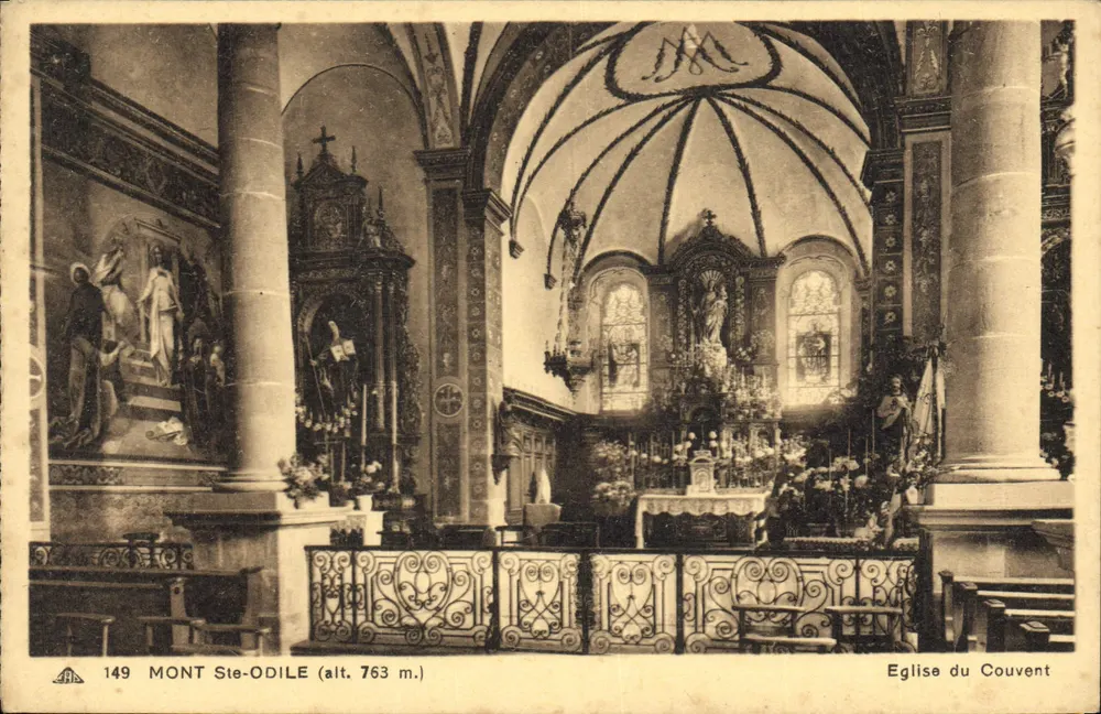 Monte Ste-Odile (alt. 763 m.) — Igreja do Convento — Editor: Arts Photographiques de Strasbourg - Frente