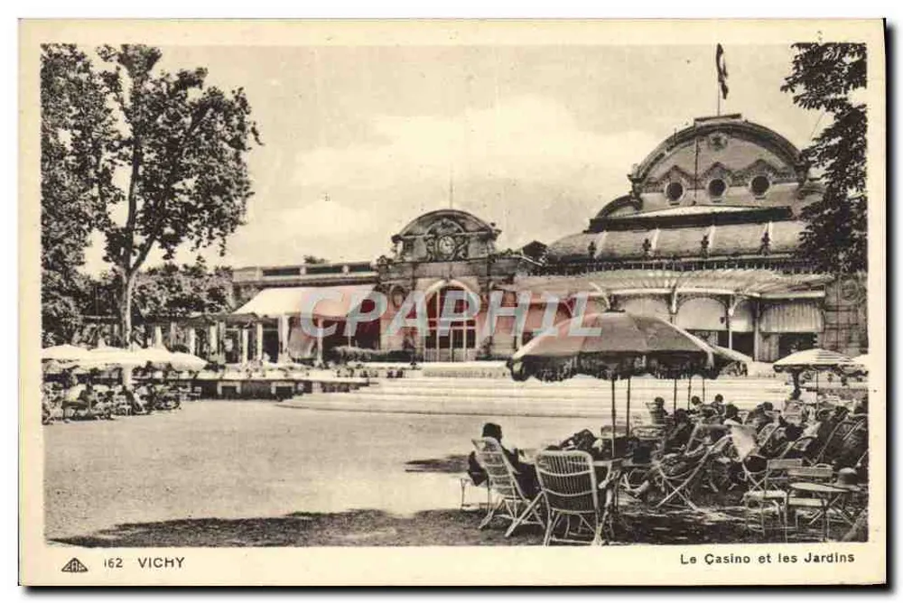 Vichy — Das Casino und die Gärten — Cîm des Arts Photomecaniques, Straßburg - Vorderseite