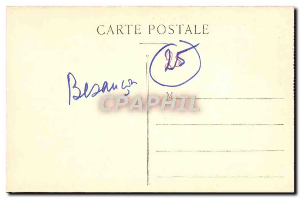 Besançon — O Doubs e o Ponte Batente — Cl. L. Gaillard-Prêtre, Besançon - Verso
