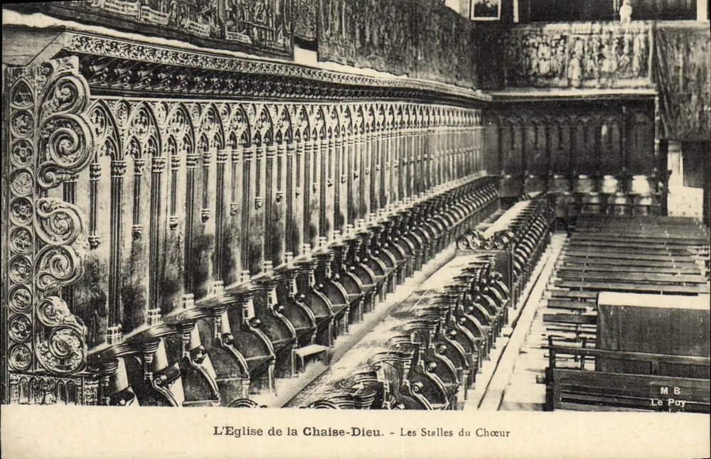 Die Kirche von La Chaise-Dieu - Die Chorbanken - Vorderseite