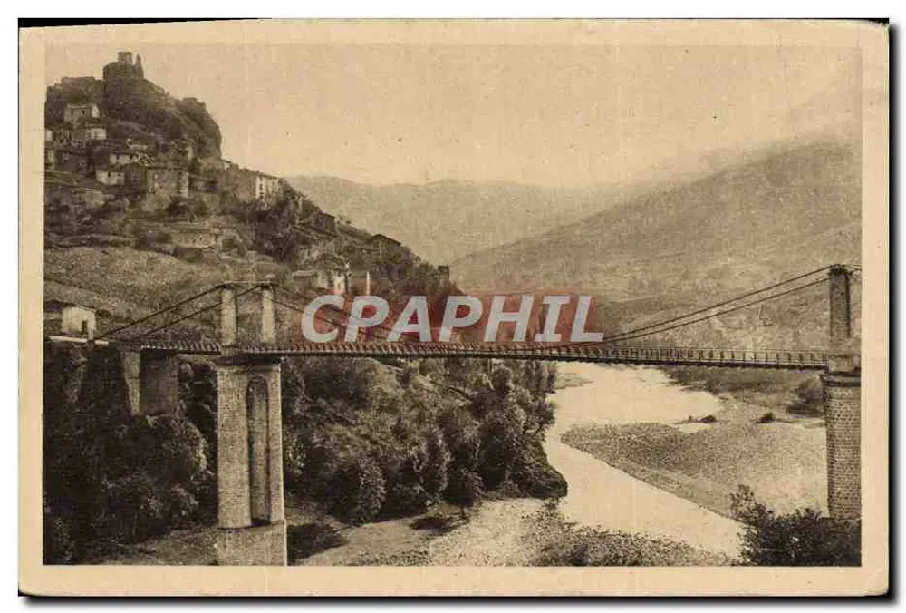 La Vallée de l'Allier à Saint-Ilpize — Pont suspendu sur le fleuve — Édition de luxe MARGERIT-BRÉMOND - Vorderseite