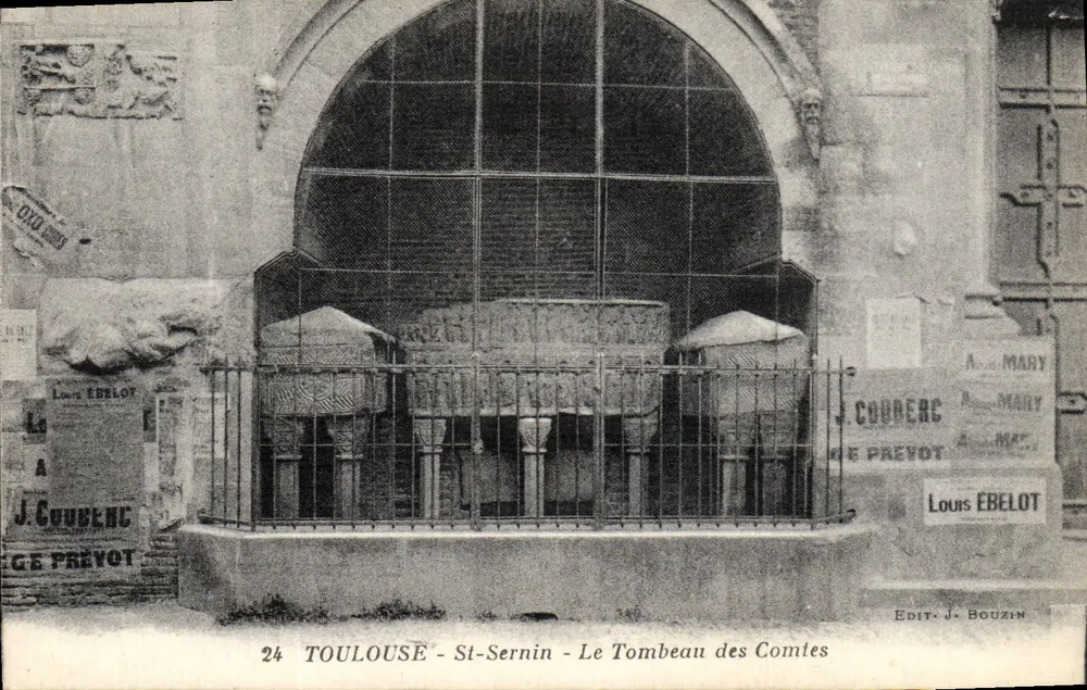 Toulouse - St-Sernin - O Túmulo dos Condes — Ed. J. Bouzin, n°24 - Frente