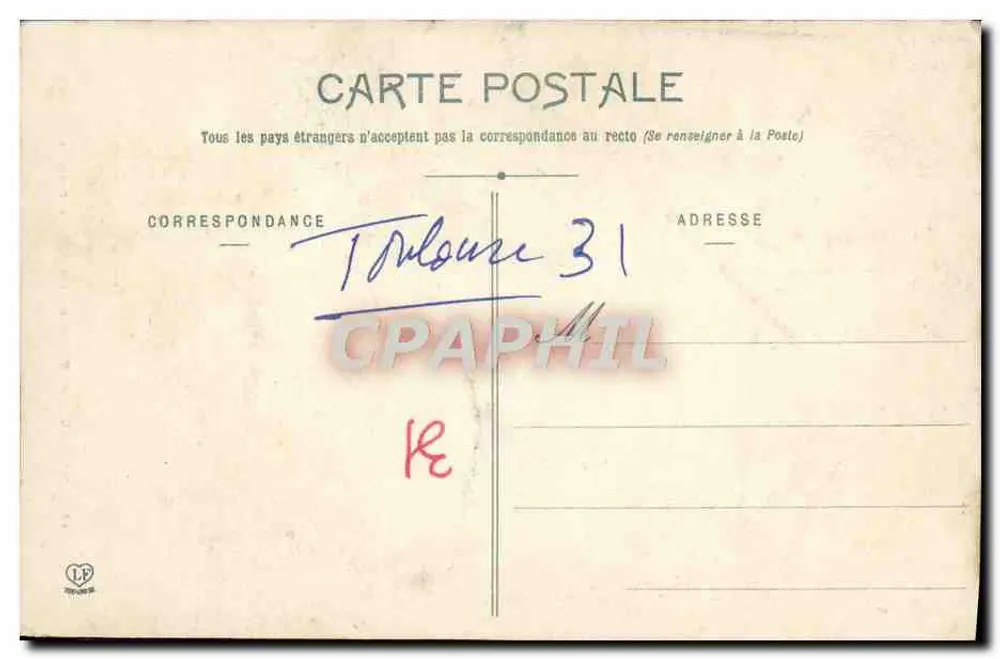 Toulouse - Porte de l'Hôtel de Felzins — Phototypie Labouche Frères, Toulouse, n°45 - Rückseite