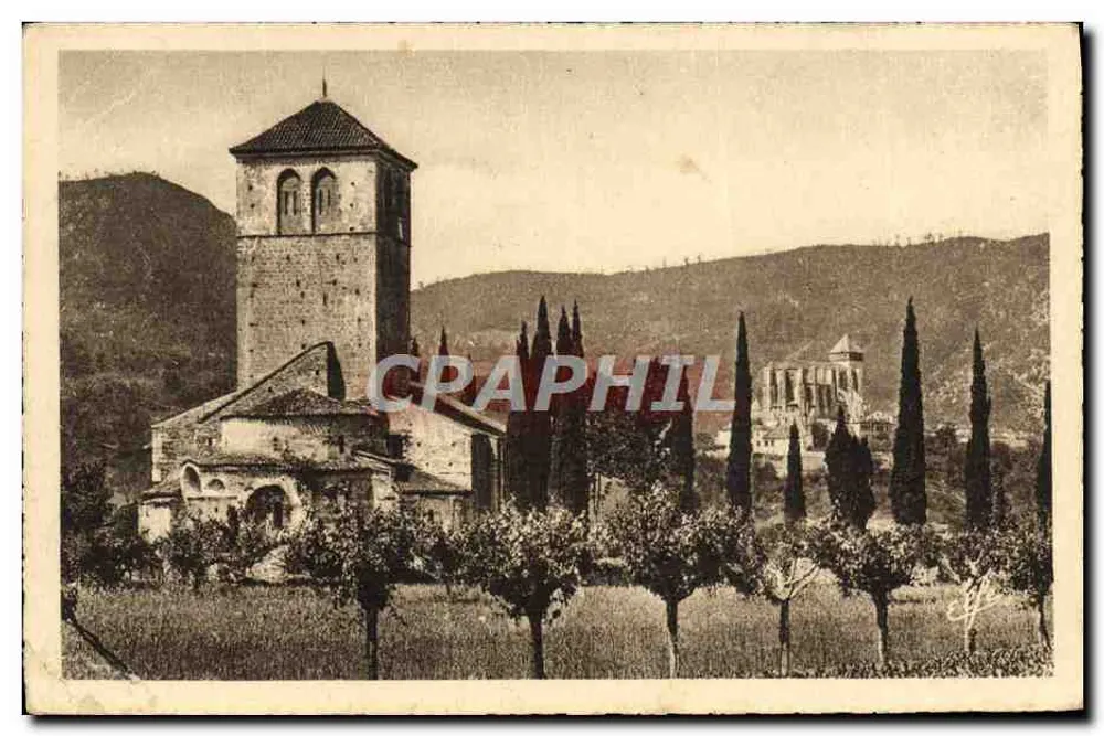 Église Saint-Just — vue de l'édifice avec son clocher et vignes en premier plan — Édition Labouche, n°170 - Voorkant