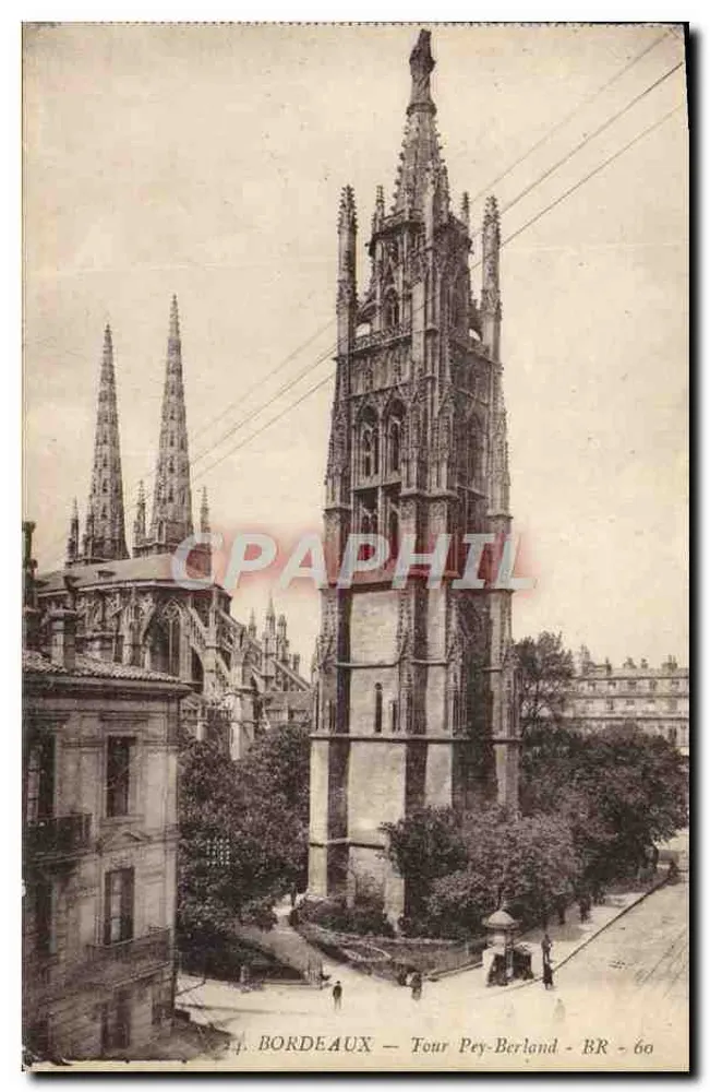 Bordeaux — Torre Pey-Berland — editore Blue Frères, n° 60 - Recto