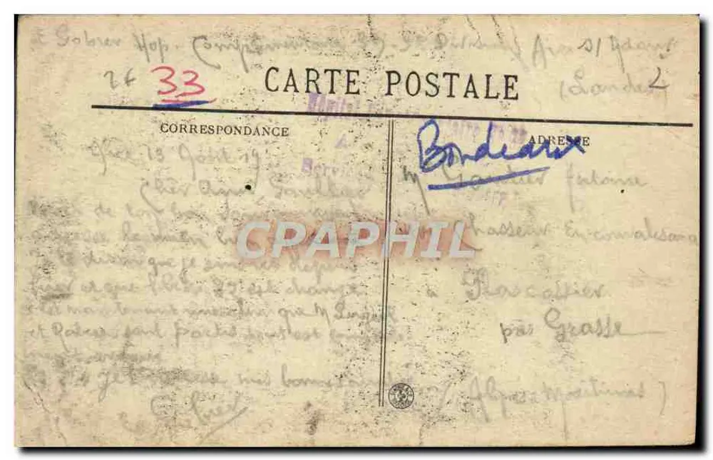 Bordeaux — As Colunas Rostrais — SVI - Verso