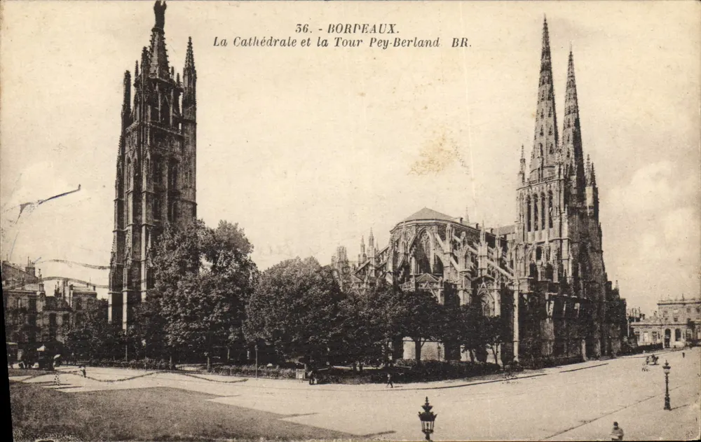 Bordeaux - Die Kathedrale und die Turm Pey-Berland — Bloc frères, Verleger, Bordeaux, Nr. 56 - Vorderseite
