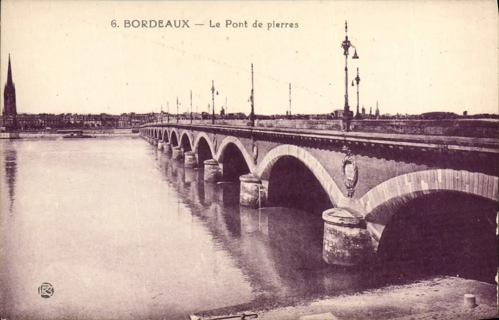 Bordeaux — O Ponte de Pedra — Ets Rivière-Rivière - Frente