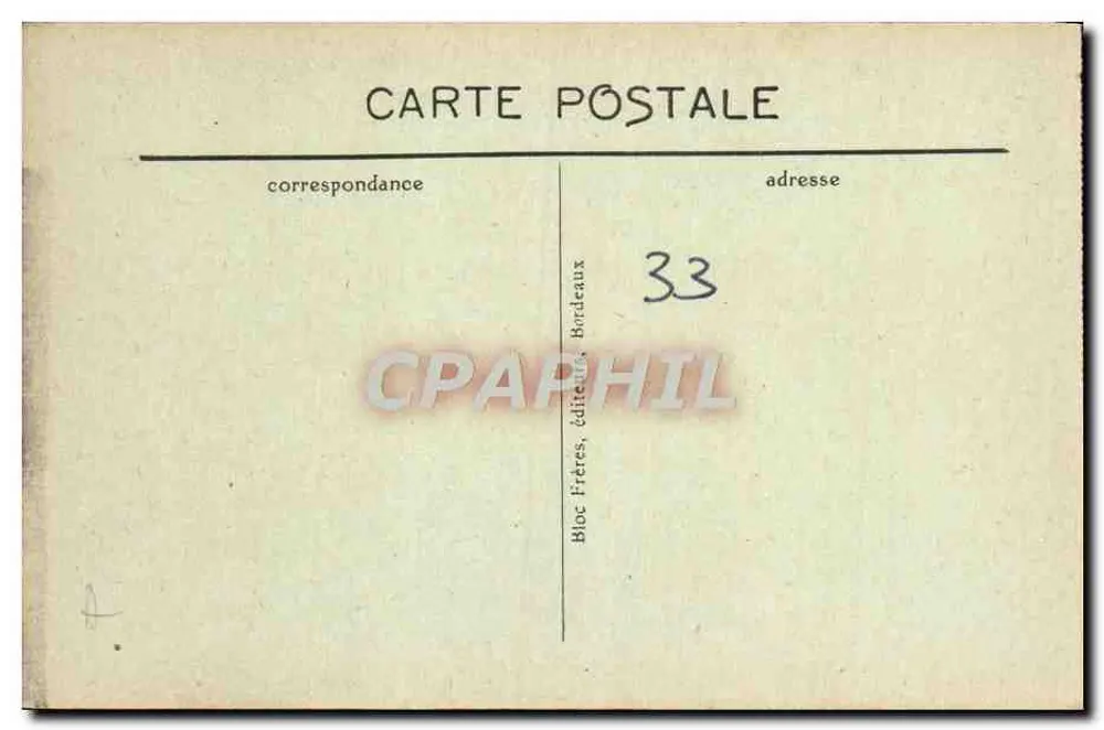 Aussicht vom Terrassen des Grand-Theaters — Bordeaux — BR - 341 - Rückseite