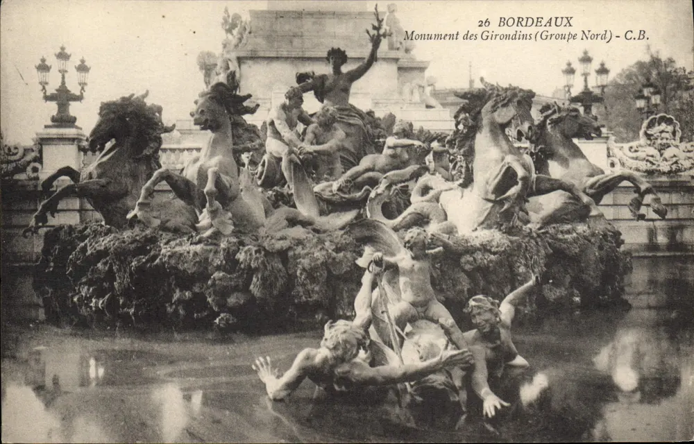 Bordeaux — Denkmal der Girondinen (Nordgruppe) — C.B. - Vorderseite