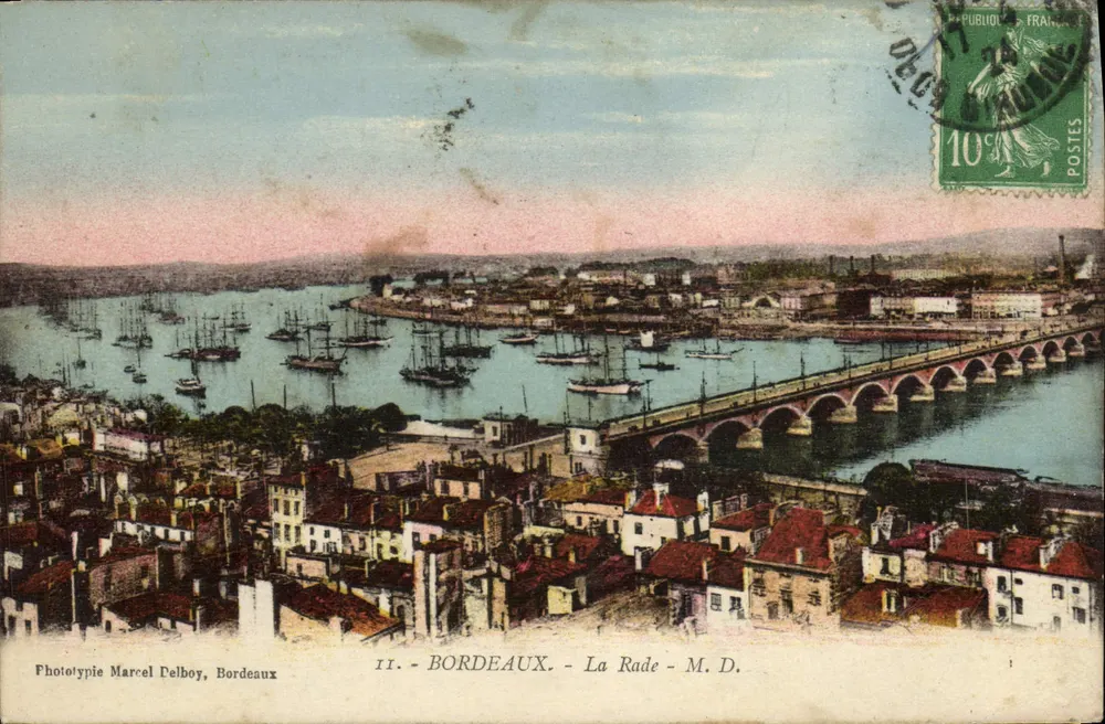 Bordeaux - A Baía - M.D. — Fototipia Marcel Delboy, Bordeaux - Frente