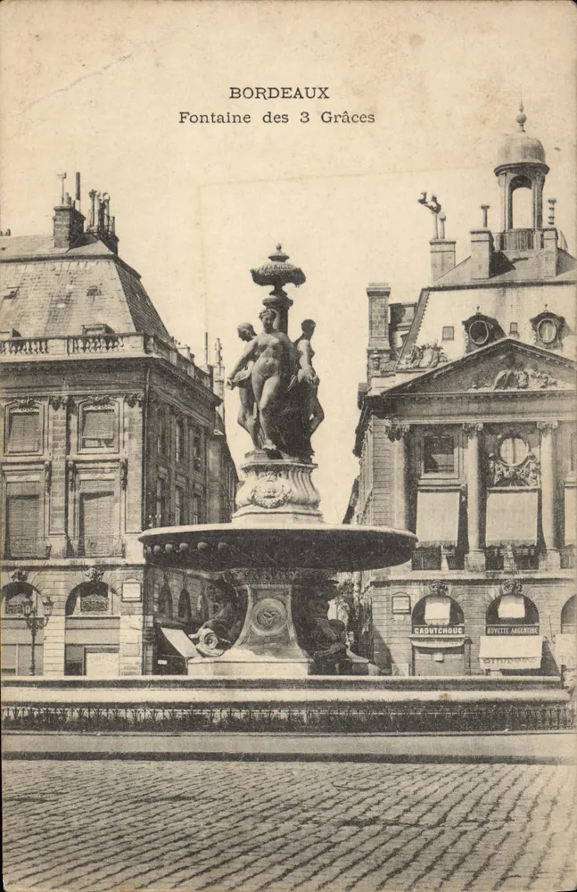 Bordeaux — Fontaine des 3 Grâces — Editor Cadutchouc - Frente