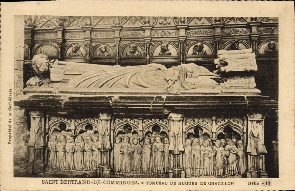 Saint-Bertrand-de-Comminges — Túmulo de Hugues de Chatillon — Hélio - 13 - Frente