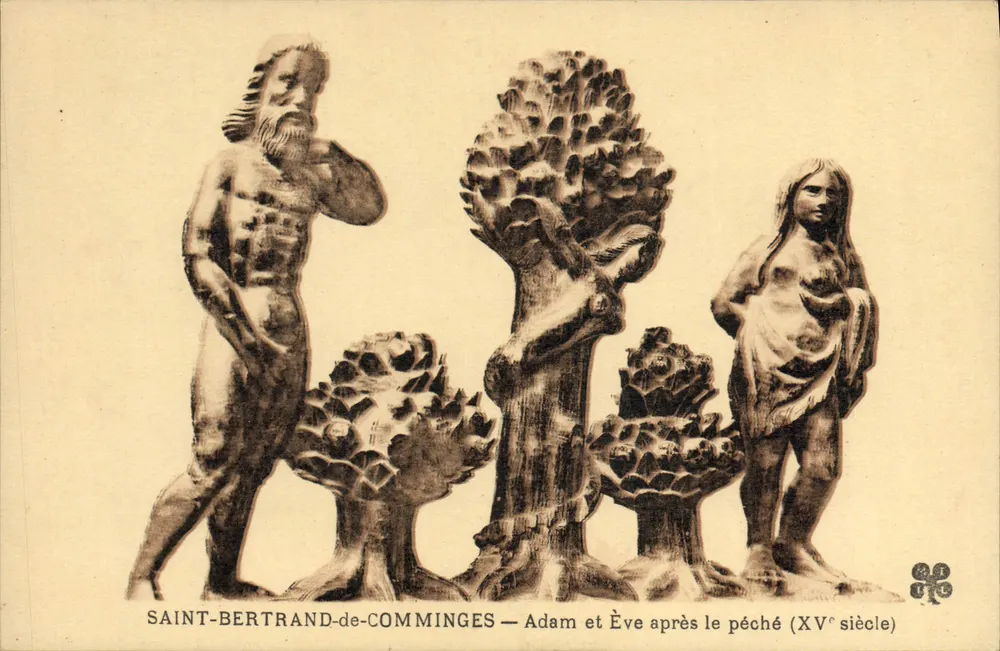 Saint-Bertrand-de-Comminges — Adam und Eva nach dem Sündenfall (15. Jahrhundert) - Vorderseite