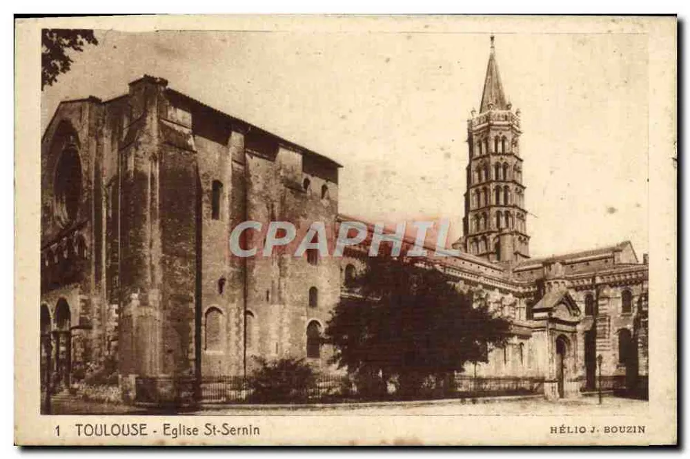 Toulouse - Igreja de São Sernim — Hélio J. Bouzin, n°1 - Frente