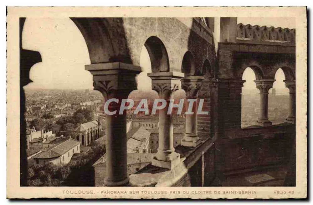 Toulouse - Panorama von Toulouse aus dem Cloister von Saint-Bernin — Hélios 43 - Vorderseite