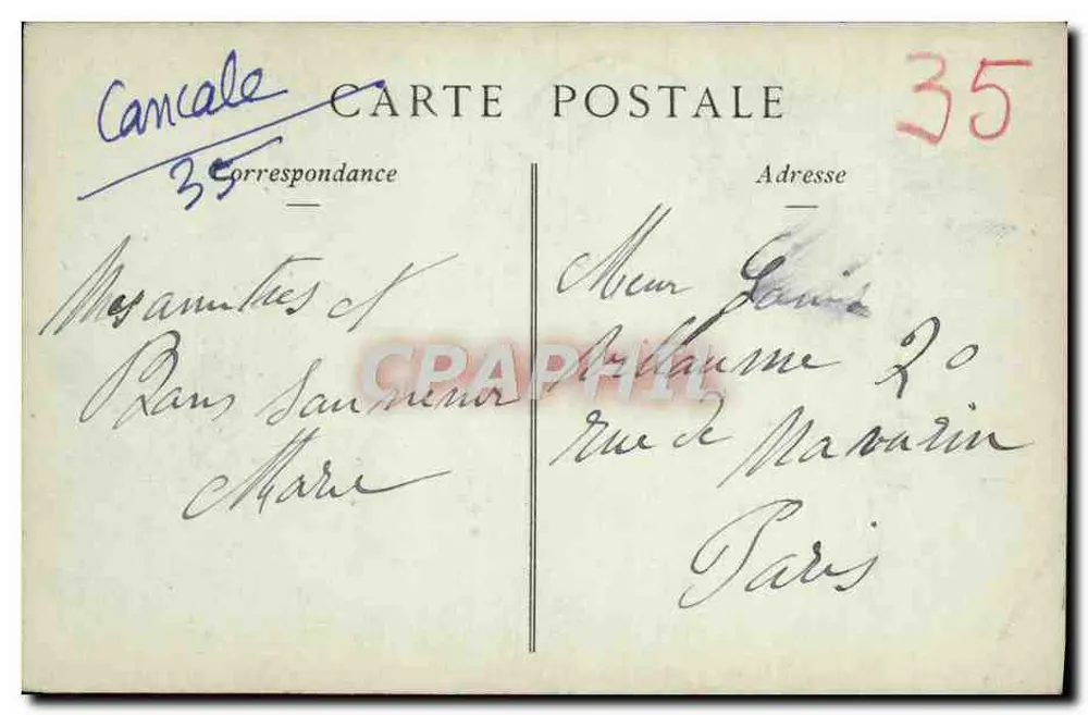 Costa de Esmeralda — A Capela do Jardim — A. Robinot, Livreiro-Editor, Cancale - Verso