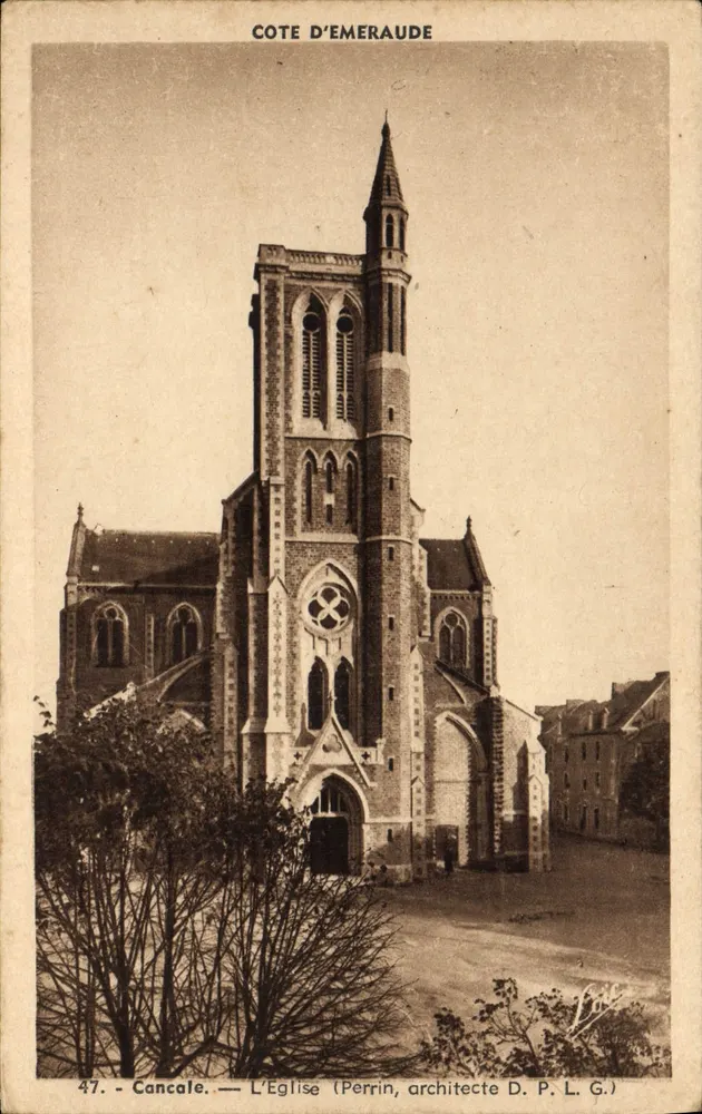 Cancale — A Igreja (Perrin, arquiteto D. P. L. G.) - Frente