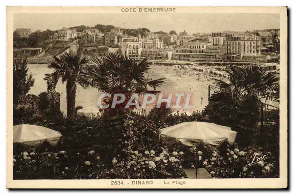 Dinard — A Praia — Costa da Esmeralda — Editor Laurent-Nel, Rennes, n° 2684 - Frente