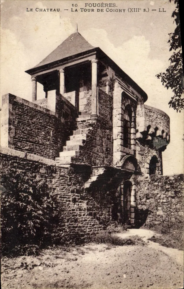 Fougères — Das Schloss — La Tour de Coigny (13. Jahrhundert) — LL - Vorderseite