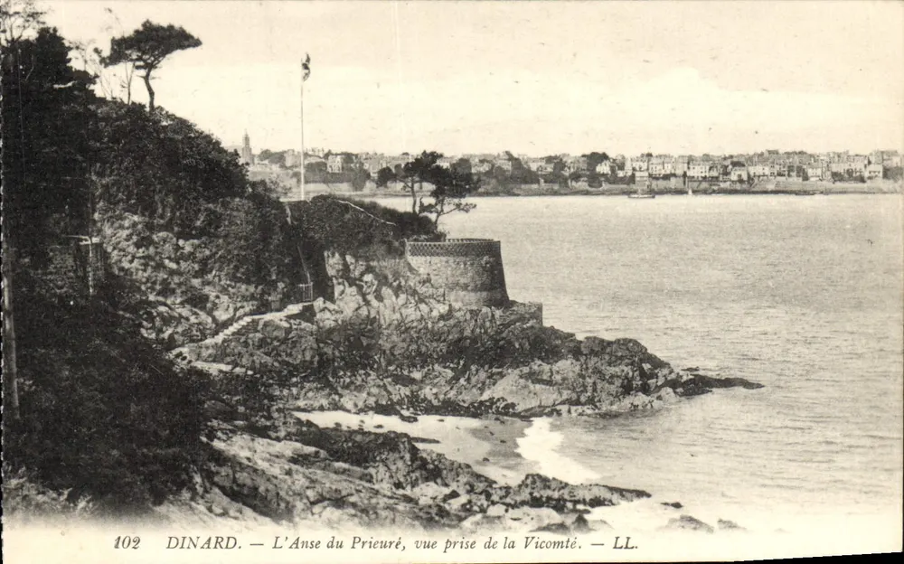 Dinard — L'Anse du Prieuré, Ansicht vom Vicomté — LL, n° 102 - Vorderseite