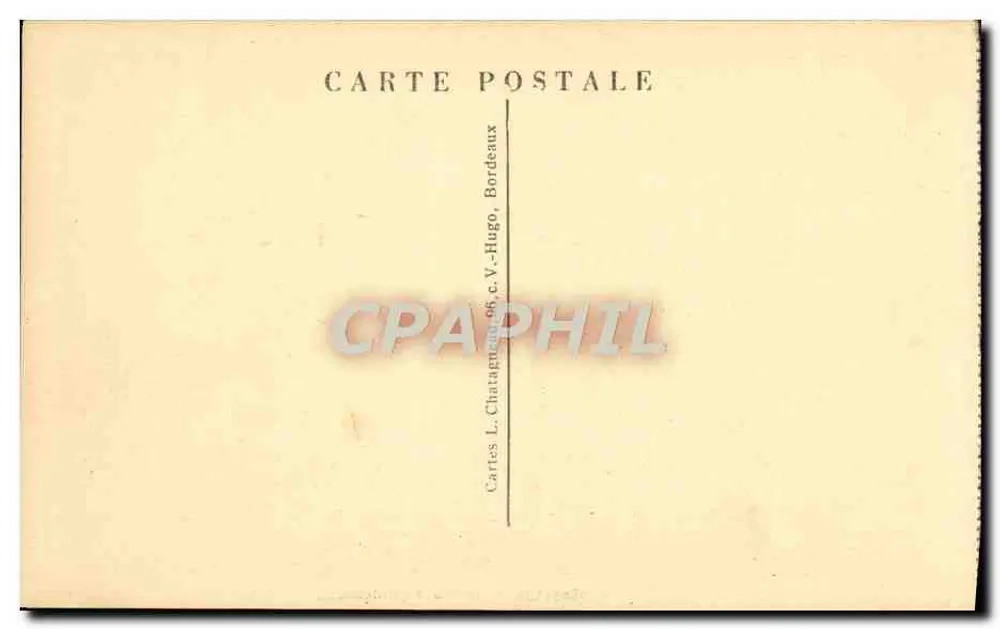 Bordeaux — Praça dos Quinconces — Editor Elces, n° 36 - Verso