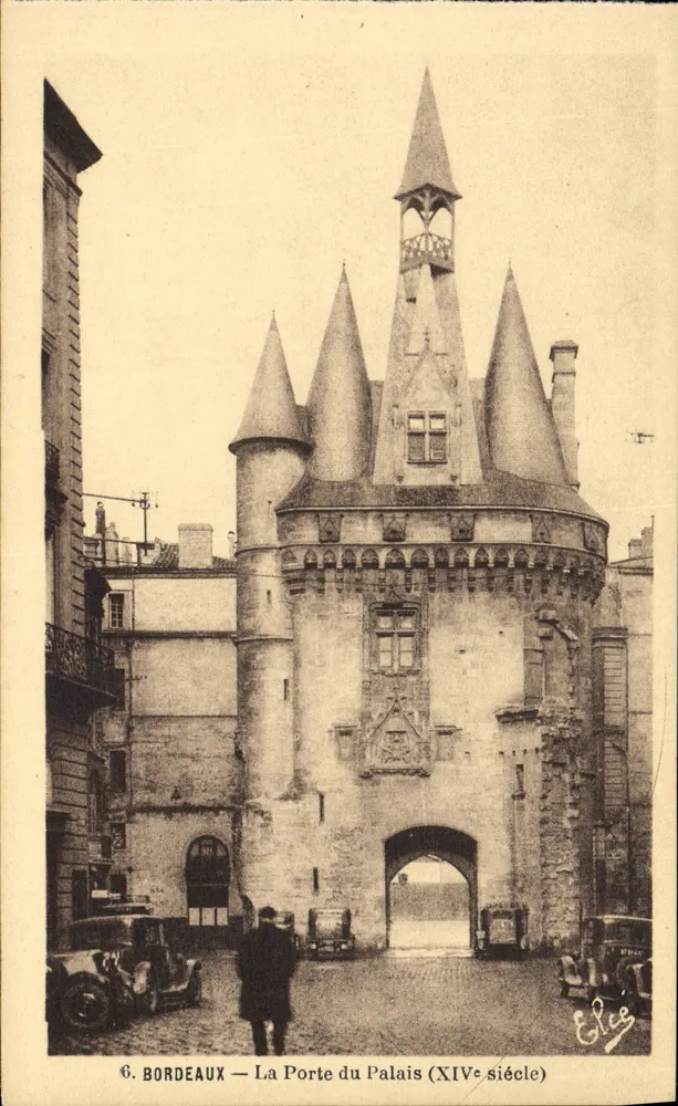 Bordeaux — A Porta do Palácio (século XIV) — Editor E. Bec - Frente
