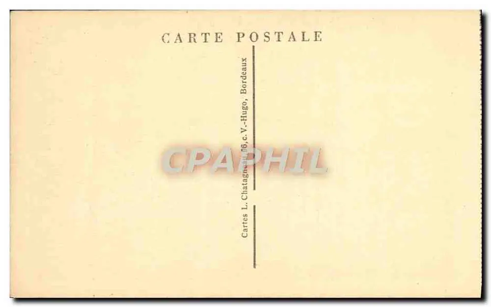 Bordeaux — A Porta do Palácio (século XIV) — Editor E. Bec - Verso