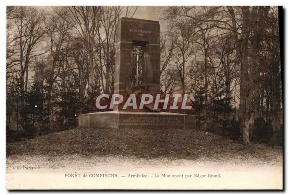 Forêt de Compiègne — Denkmal für den Waffenstillstand von Edgar Brand - Vorderseite
